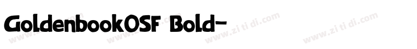 GoldenbookOSF Bold字体转换